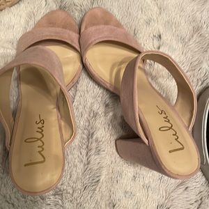 Pink/tan heels